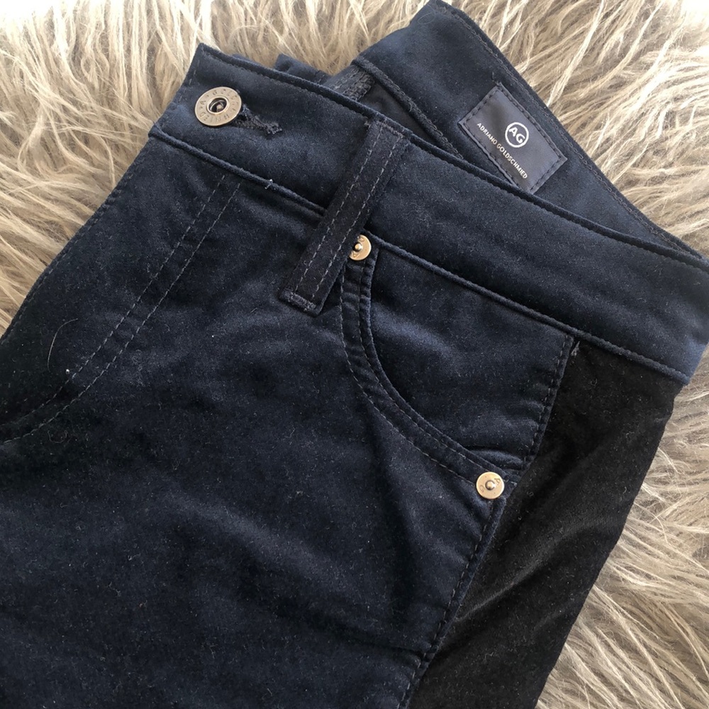 AG navy velvet pants